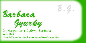 barbara gyurky business card